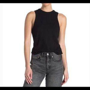 Free People Black Lace Up Sleeveless top